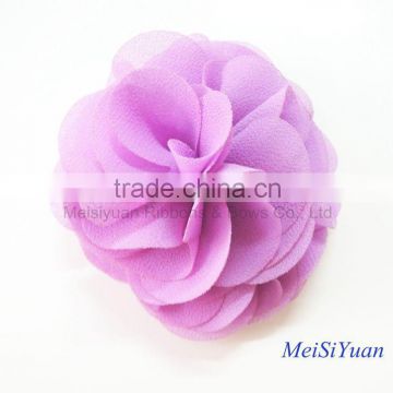 Customized handmade chiffon flower shoes accesories artificial flower head accesories