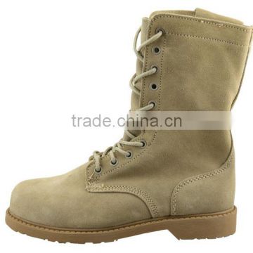 12' Military tactical boots genuine leather desert tan boots man leather boots army boots policemen training boots