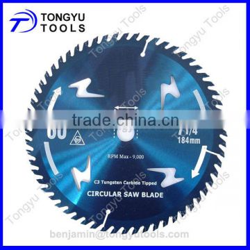 Wood cutting circular saw blade