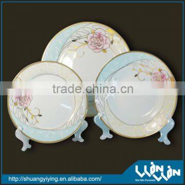flat white porcelain plate wwp13008