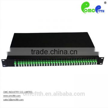 High quality China made 2:64 LC port Rack mount PLC splitter