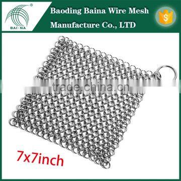 Stainless steel cookware chainmail for pot washing