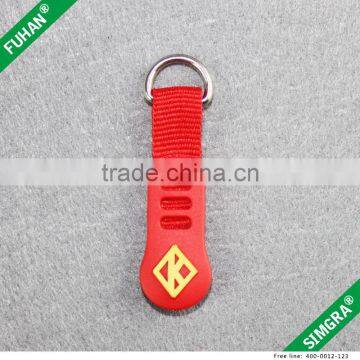 China Supply Plastic Zipper Slider Customized Logo with Ribbon