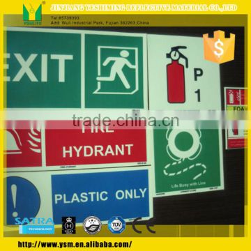 Photoluminescent film, luminscent paper for safety sign, glow sign
