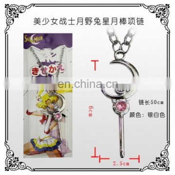 New Style Hot Silver Moon Sailor Moon Necklace Wholesale Fashion Anime SailorMoon Necklace