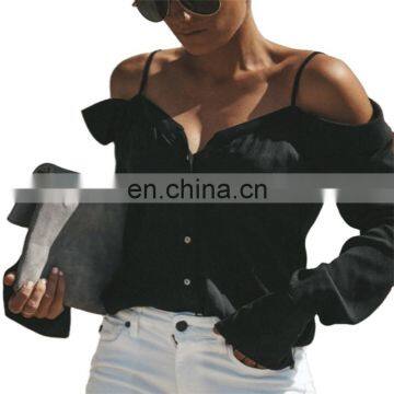 2020 Summer New StyleTops Solid Two Color Women's Shirt Clothing Casual Fashion Blouses For Ladies