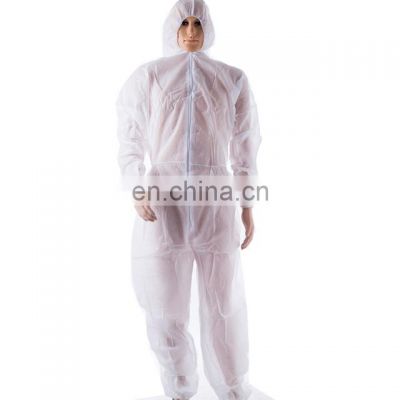 Hazmat Suits Coveralls White/Blue Hazmat Suits Disposable Nonwoven Coverall