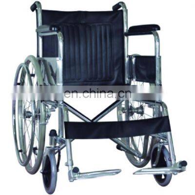 Adult chrome steel basic standard manual lightweight wheelchair