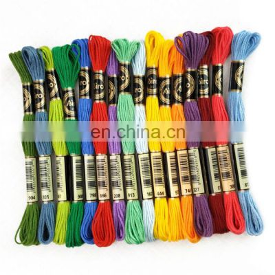 WT 100 colors embroidery cross stitch sewing thread and floss in rainbow color