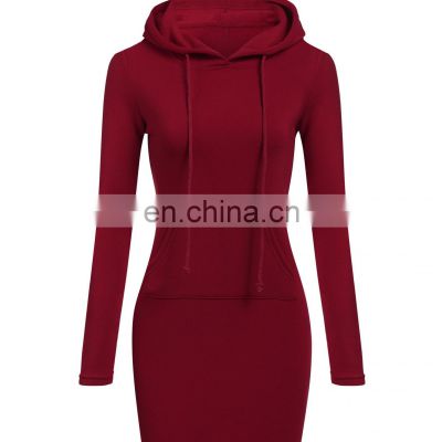 Factory supplies 2021 Christmas autumn and winter Amazon hot sale European and American women's solid color long-sleeved dresses