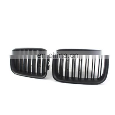 Matte Black Double Slat Kidney Front Grille Grill Kidney For BMW E36 1992-1996 51138122237 51138122238 Car Styling Racing Grills