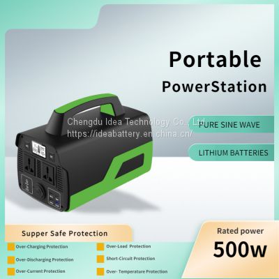 Portable Power Generator 518Wh 140000mAh 3.7V 500W Pure Sine Wave Rechargeable Station For Outdoor Emergency Power Supply