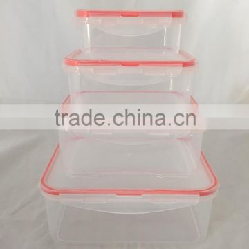 4 pcs one set of CCFC-P002 Plastic Take away Storage food container Microwave food container airtight food container