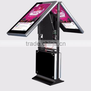 Dual Screen Kiosk all in one pc 55Inch Double Sided LCD Vertical Display Advertising Monitor
