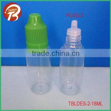 18ml plastic e liquid dropper bottle with childproof pilfer proof cap &short dropper
