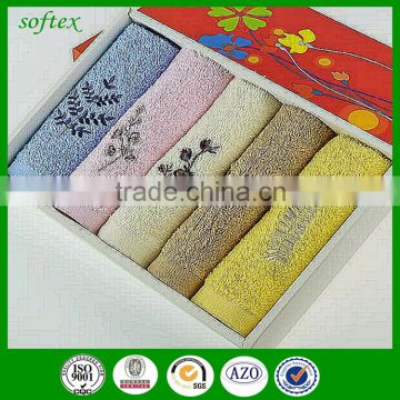 embroiery set in gift packing towel