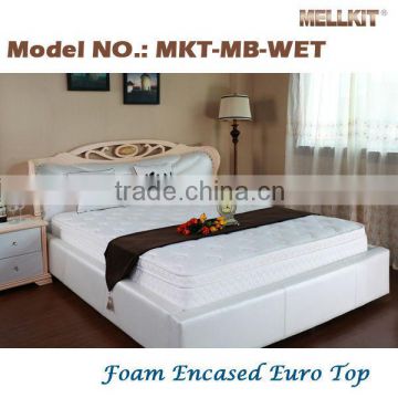 Euro top foam encased bonnell spring mattress with plush fabric