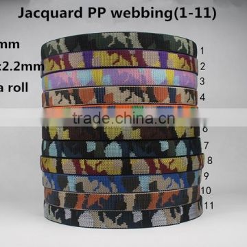 Factory supply 32mm jacquard pp webbing belt /webbing strap