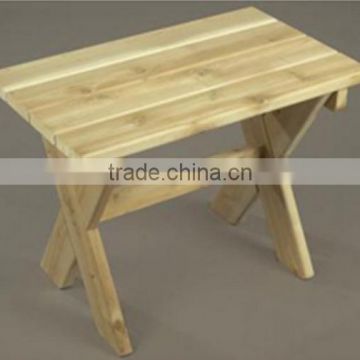 Rustic Natural Cedar Unfinished Rectangular Table