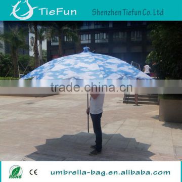Maple leaves polyester parasol umbrella beach printed outdoor umbrella