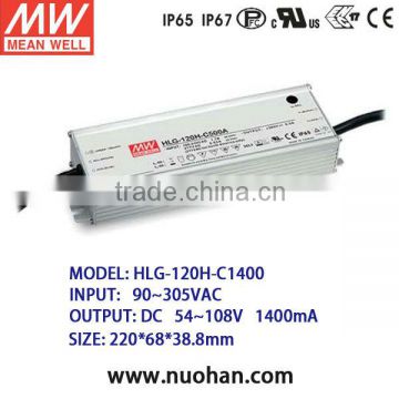 Meanwell 150w led driver 1400ma/ Single Output LED Power Supply 150w/dimming led driver 150w