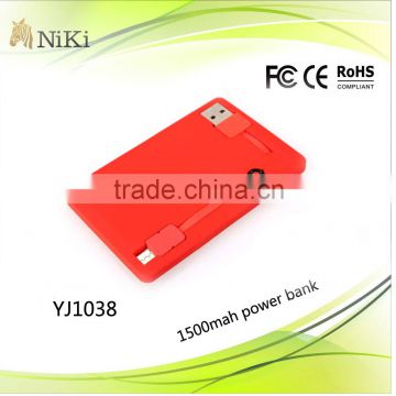 credit card power bank with high capacity for samsung galaxy note
