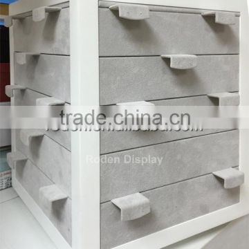 Wholesale Grey Wooden Jewelry Stands With Custom Logo For Jewellery Cabinet Showcase Earring Stand