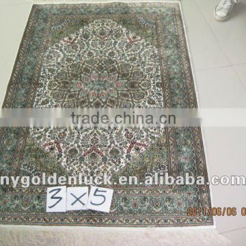 400L double knotted turkish pure silk 3x5 handmade prayer carpet