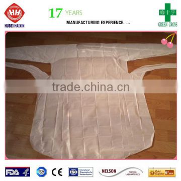 export to USA Japan UK disposable plastic CPE gown Manufacturer