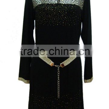 Viscose 94% to spandex 6% new design beautiful leopard print women dress wholesale clothes YLD 0014
