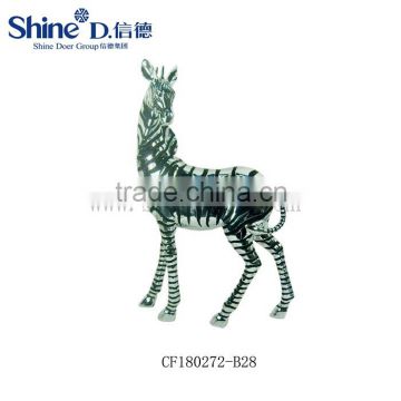 Classic resin zebra figurine silver electro plating Zebra statue Zebra Sculptures sale