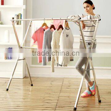 X-type stainless steel floor folding drying rack