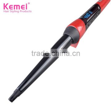 Kemei3110 New Design Beauty Hair Iron Comb Type Hair Curler with LCD Dispaly