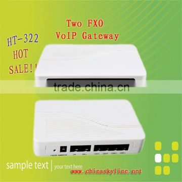 two fxo ports voip gateway,HT322