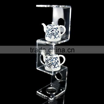 China custom acrylic teapot tray / teapot rack / tea pot organizer