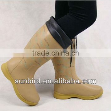 fashion knee high rain boots for women