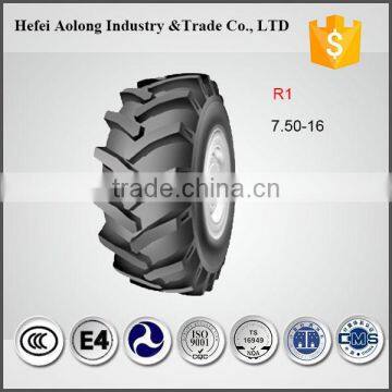 top quality TT 8PR R1 tread agricultural tractor tires 7.50 16
