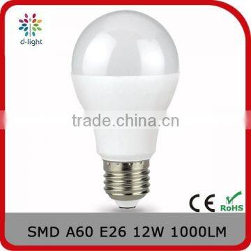 A60 color changing 1000lm 12w 100we E26 aluminum and plastic indoor light with UL technology