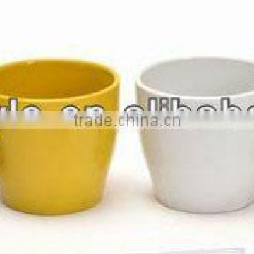 Attractive Solid Color Stoneware Ceramic Flower Pots