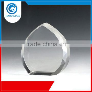 Jingyage Professional service welcomed design blank flame heart shape crystal trophy award plaque