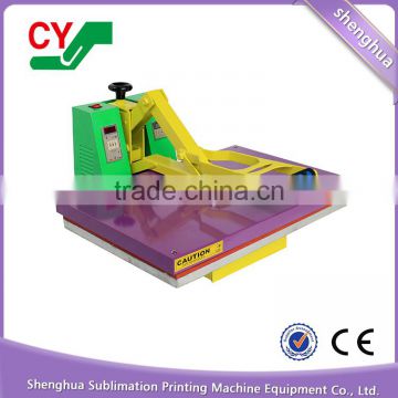 Hot sale CE large manual teflon coated thick platen heat press t-shirt printing