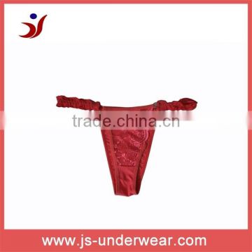 JS-959latest design sexy G-string with sexy lace for hot and sexy women made in China Shantou Gurao manufactory (accept OEM)