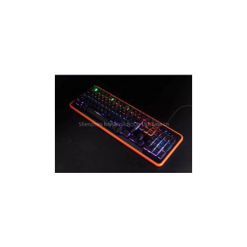 High Quality LED BackLight USB Wired Gaming Keyboard computer case with free computer tower