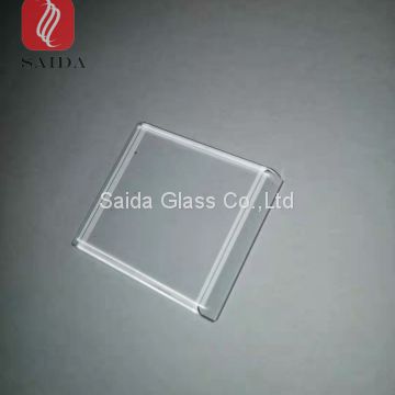 custom OEM 4mm low iron toughened glass with flat beveled edges 1/4 inch