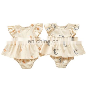 Summer Newborn Set Baby Girl Clothes Fashion Baby Twin Suit Cartoon Fox Pure Cotton 0-3 Yrs Clothes Baby Girl Clothes 2-piece