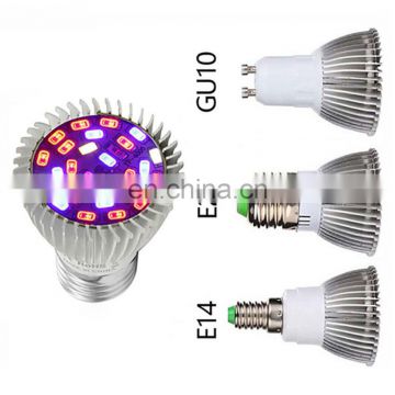 Factory Price 28W Full  Spectrum  E14 GU10 Mini LED Indoor led grow lamp