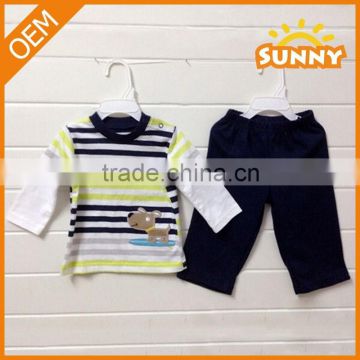Hot Selling Cotton Baby Clothes Set Long Sleeve T-shirt+ Pants of Sunny Baby