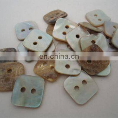 Best selling products 2 hole customized square shell button natural river mop shell button