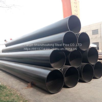 ERW carbon round black circular pipe/ hollow structural section/building material