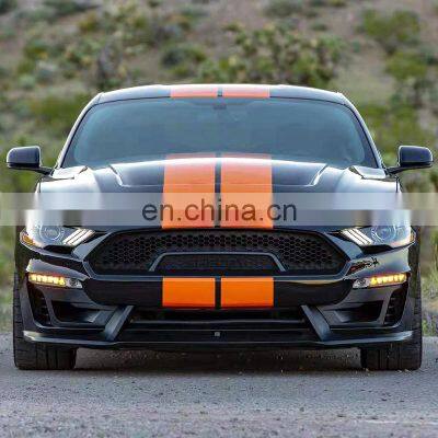 Runde Car Modification PP Material For 2018-2021 Ford Mustang Shelby Style Body Kit Front Bumper Grille